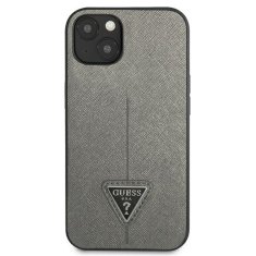 Guess GUESS GUHCP13SPSATLG IPHONE 13 MINI 5,4" STŘÍBRNÝ/STŘÍBRNÝ PEVNÝ OBAL SAFFIANOTRIANGLE LOGO