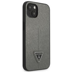 Guess GUESS GUHCP13SPSATLG IPHONE 13 MINI 5,4" STŘÍBRNÝ/STŘÍBRNÝ PEVNÝ OBAL SAFFIANOTRIANGLE LOGO