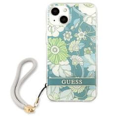 Guess GUESS GUHCP13SHFLSN IPHONE 13 MINI 5,4" ZELENÉ/ZELENÉ PEVNÉ POUZDRO FLOWER STRAP