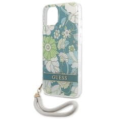 Guess GUESS GUHCP13SHFLSN IPHONE 13 MINI 5,4" ZELENÉ/ZELENÉ PEVNÉ POUZDRO FLOWER STRAP