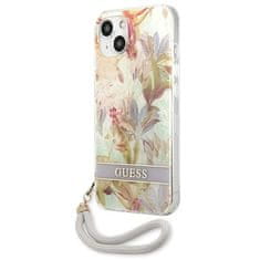 Guess GUESS GUHCP13SHFLSU IPHONE 13 MINI 5,4" FIALOVÉ/FIALOVÉ PEVNÉ POUZDRO FLOWER STRAP