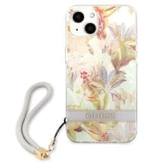 Guess GUESS GUHCP13SHFLSU IPHONE 13 MINI 5,4" FIALOVÉ/FIALOVÉ PEVNÉ POUZDRO FLOWER STRAP