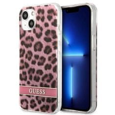 Guess GUESS GUHCP13SHSLEOP IPHONE 13 MINI 5,4" RŮŽOVÉ/RŮŽOVÉ PEVNÉ POUZDRO LEOPARD