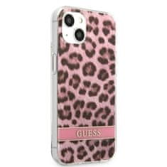 Guess GUESS GUHCP13SHSLEOP IPHONE 13 MINI 5,4" RŮŽOVÉ/RŮŽOVÉ PEVNÉ POUZDRO LEOPARD