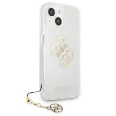 Guess GUESS GUHCP13SKS4GGO IPHONE 13 MINI 5,4" PRŮHLEDNÝ PEVNÝ OBAL 4G GOLD CHARMS COLLECTION