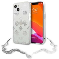 Guess GUESS GUHCP13SKSPESI IPHONE 13 MINI 5,4" STŘÍBRNÝ/STŘÍBRNÝ PEVNÝ OBAL PEONY CHAIN COLLECTION