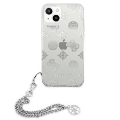 Guess GUESS GUHCP13SKSPESI IPHONE 13 MINI 5,4" STŘÍBRNÝ/STŘÍBRNÝ PEVNÝ OBAL PEONY CHAIN COLLECTION