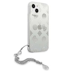 Guess GUESS GUHCP13SKSPESI IPHONE 13 MINI 5,4" STŘÍBRNÝ/STŘÍBRNÝ PEVNÝ OBAL PEONY CHAIN COLLECTION