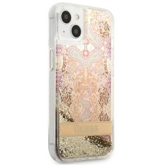 Guess GUESS GUHCP13SLFLSD IPHONE 13 MINI 5,4" ZLATÝ/ZLATÝ PEVNÝ OBAL PAISLEY LIQUID GLITTER