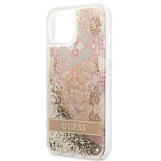 Guess GUESS GUHCP13SLFLSD IPHONE 13 MINI 5,4" ZLATÝ/ZLATÝ PEVNÝ OBAL PAISLEY LIQUID GLITTER