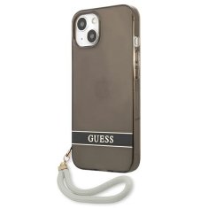 Guess GUESS GUHCP13SHTSGSK IPHONE 13 MINI 5,4" ČERNO/ČERNÉ PEVNÉ POUZDRO TRANSLUCENT STRAP