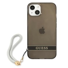 Guess GUESS GUHCP13SHTSGSK IPHONE 13 MINI 5,4" ČERNO/ČERNÉ PEVNÉ POUZDRO TRANSLUCENT STRAP