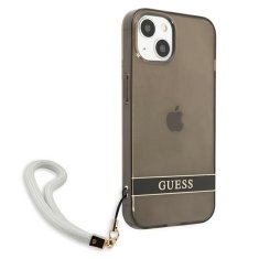 Guess GUESS GUHCP13SHTSGSK IPHONE 13 MINI 5,4" ČERNO/ČERNÉ PEVNÉ POUZDRO TRANSLUCENT STRAP