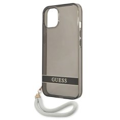 Guess GUESS GUHCP13SHTSGSK IPHONE 13 MINI 5,4" ČERNO/ČERNÉ PEVNÉ POUZDRO TRANSLUCENT STRAP