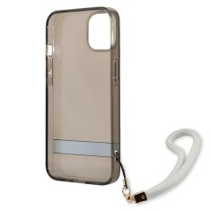 Guess GUESS GUHCP13SHTSGSK IPHONE 13 MINI 5,4" ČERNO/ČERNÉ PEVNÉ POUZDRO TRANSLUCENT STRAP