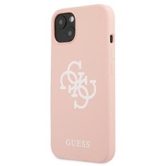 Guess GUESS GUHCP13SLS4GWPI IPHONE 13 MINI 5,4" RŮŽOVÉ/RŮŽOVÉ PEVNÉ POUZDRO SILIKONOVÉ 4G LOGO