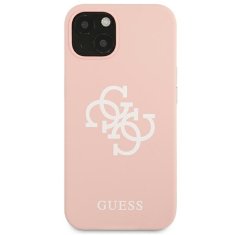 Guess GUESS GUHCP13SLS4GWPI IPHONE 13 MINI 5,4" RŮŽOVÉ/RŮŽOVÉ PEVNÉ POUZDRO SILIKONOVÉ 4G LOGO