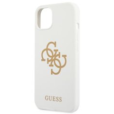 Guess GUESS GUHCP13SLS4GGWH IPHONE 13 MINI 5,4" BÍLÝ/BÍLÝ PEVNÝ OBAL SILIKONOVÉ 4G LOGO