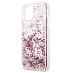 Guess GUESS GUHCP13SLGPEPI IPHONE 13 MINI 5,4" RŮŽOVÉ/RŮŽOVÉ PEVNÉ POUZDRO PIVOŇKA LIQUID GLITTER