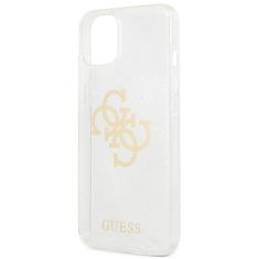 Guess GUESS GUHCP13SPCUGL4GTR IPHONE 13 MINI 5,4" PRŮHLEDNÉ PEVNÉ POUZDRO GLITTER 4G BIG LOGO