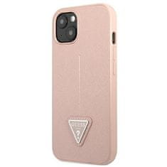 Guess GUESS GUHCP13SPSATLP IPHONE 13 MINI 5,4" RŮŽOVÉ/RŮŽOVÉ PEVNÉ POUZDRO SAFFIANOTRIANGLE LOGO