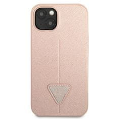 Guess GUESS GUHCP13SPSATLP IPHONE 13 MINI 5,4" RŮŽOVÉ/RŮŽOVÉ PEVNÉ POUZDRO SAFFIANOTRIANGLE LOGO