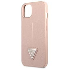 Guess GUESS GUHCP13SPSATLP IPHONE 13 MINI 5,4" RŮŽOVÉ/RŮŽOVÉ PEVNÉ POUZDRO SAFFIANOTRIANGLE LOGO