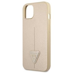 Guess GUESS GUHCP13SPSATLE IPHONE 13 MINI 5,4" BÉŽOVÉ/BÉŽOVÉ PEVNÉ POUZDRO SAFFIANOTRIANGLE LOGO