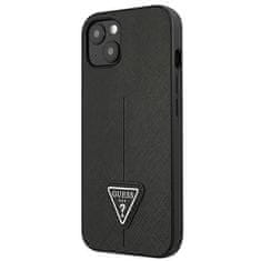 Guess GUESS GUHCP13SPSATLK IPHONE 13 MINI 5,4" ČERNÝ/ČERNÝ PEVNÝ OBAL SAFFIANOTRIANGLE LOGO