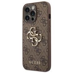 Guess GUESS GUHCP14L4GMGBR IPHONE 14 PRO 6,1" HNĚDÝ/HNĚDÝ PEVNÝ OBAL 4G VELKÉ KOVOVÉ LOGO