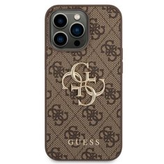 Guess GUESS GUHCP14L4GMGBR IPHONE 14 PRO 6,1" HNĚDÝ/HNĚDÝ PEVNÝ OBAL 4G VELKÉ KOVOVÉ LOGO