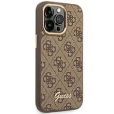 Guess GUESS GUHCP14XHG4SHW IPHONE 14 PRO MAX 6,7" HNĚDÉ/HNĚDÉ PEVNÉ POUZDRO 4G VINTAGE GOLD LOGO