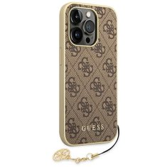 Guess GUESS GUHCP14XGF4GBR IPHONE 14 PRO MAX 6,7" HNĚDÉ/HNĚDÉ PEVNÉ POUZDRO 4G CHARMS COLLECTION