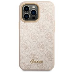 Guess GUESS GUHCP14XHG4SHP IPHONE 14 PRO MAX 6,7" RŮŽOVÉ/RŮŽOVÉ PEVNÉ POUZDRO 4G VINTAGE GOLD LOGO