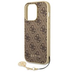 Guess GUESS GUHCP14XGF4GBR IPHONE 14 PRO MAX 6,7" HNĚDÉ/HNĚDÉ PEVNÉ POUZDRO 4G CHARMS COLLECTION