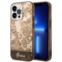 Guess GUESS GUHCP14XHGPLHC IPHONE 14 PRO MAX 6,7" OKROVÉ PEVNÉ POUZDRO PORCELAIN COLLECTION