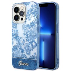 Guess GUESS GUHCP14LHGPLHB IPHONE 14 PRO 6,1" MODRO/MODRÉ PEVNÉ POUZDRO PORCELAIN COLLECTION