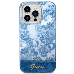 Guess GUESS GUHCP14LHGPLHB IPHONE 14 PRO 6,1" MODRO/MODRÉ PEVNÉ POUZDRO PORCELAIN COLLECTION