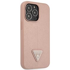 Guess GUESS GUHCP14LPSATLP IPHONE 14 PRO 6,1" RŮŽOVÉ/RŮŽOVÉ PEVNÉ POUZDRO SAFFIANOTRIANGLE LOGO