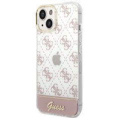 Guess GUESS GUHCP14MHG4MHP IPHONE 14 PLUS / 15 PLUS 6,7" RŮŽOVÉ/RŮŽOVÉ PEVNÉ POUZDRO 4G PATTERN SCRIPT