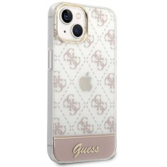 Guess GUESS GUHCP14MHG4MHP IPHONE 14 PLUS / 15 PLUS 6,7" RŮŽOVÉ/RŮŽOVÉ PEVNÉ POUZDRO 4G PATTERN SCRIPT