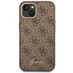 Guess GUESS GUHCP14SHG4SHW IPHONE 14 / 15 / 13 6,1" HNĚDÉ/HNĚDÉ PEVNÉ POUZDRO 4G VINTAGE GOLD LOGO