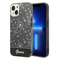 Guess GUESS GUHCP14MHGBNHK IPHONE 14 PLUS / 15 PLUS 6,7" ČERNO/ČERNÉ PEVNÉ POUZDRO BANDANA PAISLEY