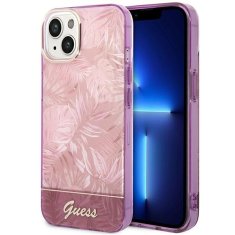 Guess GUESS GUHCP14MHGJGHP IPHONE 14 PLUS / 15 PLUS 6,7" RŮŽOVÉ/RŮŽOVÉ PEVNÉ POUZDRO JUNGLE COLLECTION