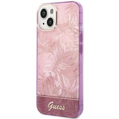 Guess GUESS GUHCP14MHGJGHP IPHONE 14 PLUS / 15 PLUS 6,7" RŮŽOVÉ/RŮŽOVÉ PEVNÉ POUZDRO JUNGLE COLLECTION