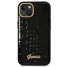 Guess GUESS GUHCP14MHGCRHK IPHONE 14 PLUS / 15 PLUS 6,7" ČERNO/ČERNÉ PEVNÉ POUZDRO CROCO COLLECTION