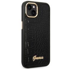 Guess GUESS GUHCP14MHGCRHK IPHONE 14 PLUS / 15 PLUS 6,7" ČERNO/ČERNÉ PEVNÉ POUZDRO CROCO COLLECTION