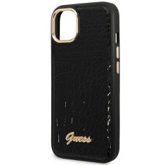 Guess GUESS GUHCP14MHGCRHK IPHONE 14 PLUS / 15 PLUS 6,7" ČERNO/ČERNÉ PEVNÉ POUZDRO CROCO COLLECTION