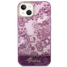 Guess GUESS GUHCP14MHGPLHF IPHONE 14 PLUS / 15 PLUS 6,7" FUCHSIOVÉ/FUSCHIA PEVNÉ POUZDRO PORCELAIN COLLECTION