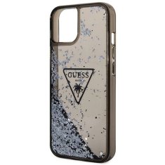 Guess GUESS GUHCP14MLFCTPK IPHONE 14 PLUS / 15 PLUS 6,7" ČERNO/ČERNÉ PEVNÉ POUZDRO LIQUID GLITTER PALM COLLECTION